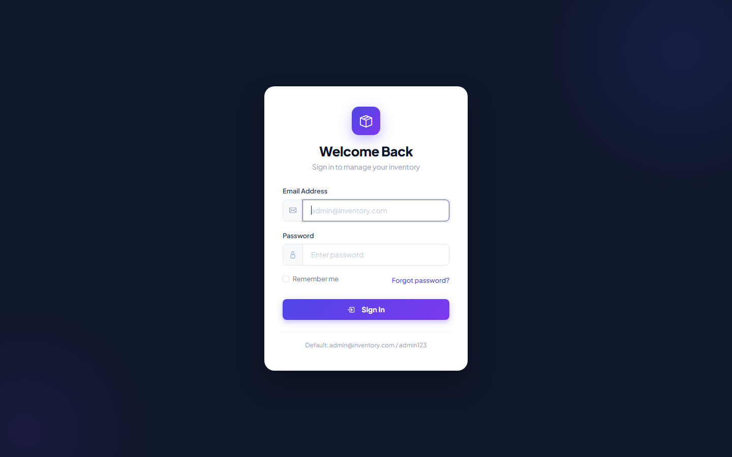 Inventory original website preview