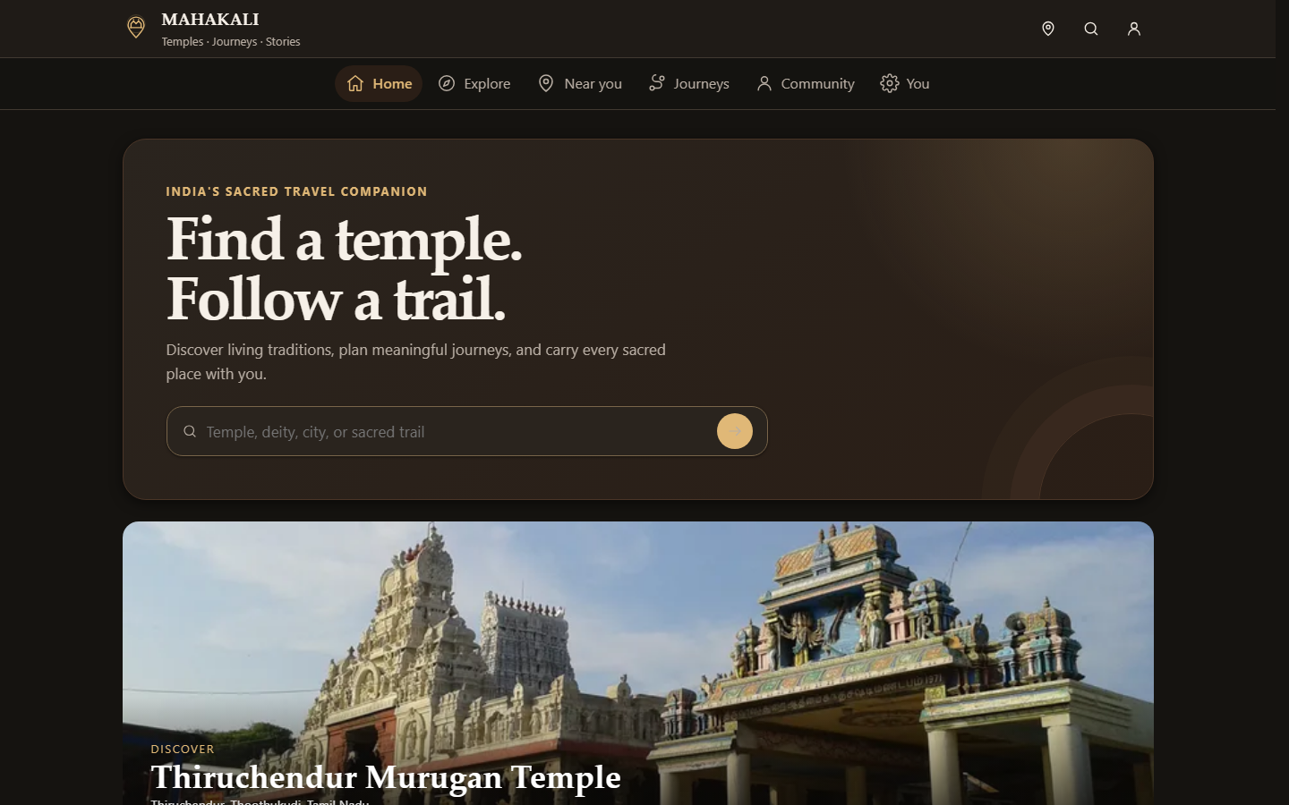 Mahakali original website preview