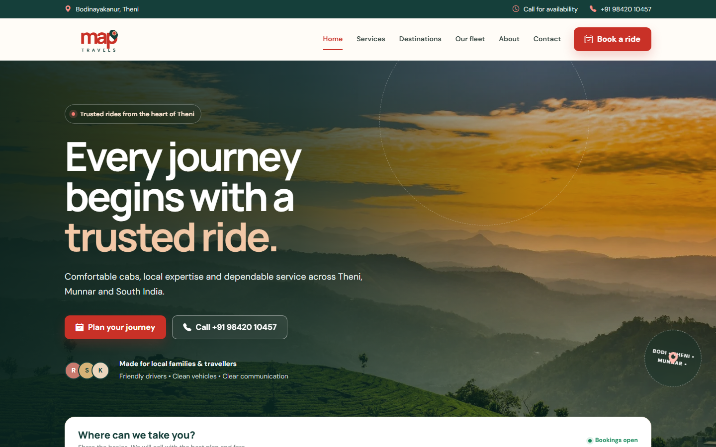 Map Travels original website preview